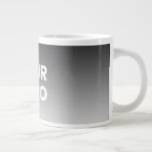 Uw Logo & modern bewerkbaar kleurverloop Extra Grote Beker (Rechts)