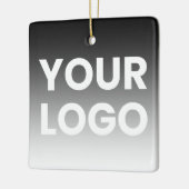 Uw Logo & modern bewerkbaar kleurverloop Keramisch Ornament (Links)