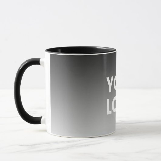 Uw Logo & modern bewerkbaar kleurverloop Mok (Links)