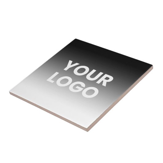 Uw Logo & modern bewerkbaar kleurverloop Tegeltje (Zijkant)