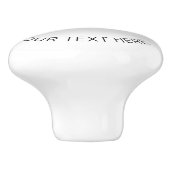 Uw Logo | Modern bewerkbaar zwart-wit verloop Keramische Knop (Zijkant)