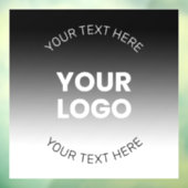 Uw Logo | Modern bewerkbaar zwart-wit verloop Raamsticker (Vel 3)