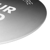 Uw Logo | Modern bewerkbaar zwart-wit verloop Snijplank (Hoek)