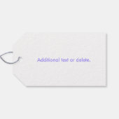 Uw Logo & Modern blauw & Paarse Ombre Gradient Cadeaulabel (Achterkant Horizontaal)