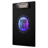 Uw Logo & Modern blauw & Paarse Ombre Gradient Klembord (Links)