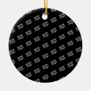 Uw Logo   Modern diagonaal herhaald ontwerp Keramisch Ornament