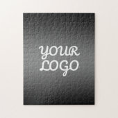 Uw Logo & Modern Donkergrijs bewerkbare kleur Ombr Legpuzzel (Verticaal)