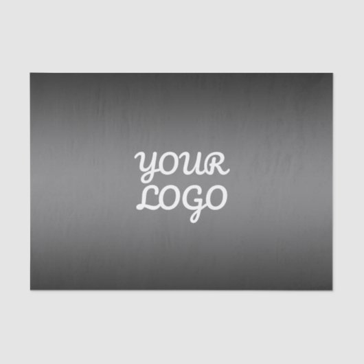 Uw Logo & Modern Donkergrijs bewerkbare kleur Ombr Tissuepapier (Voorkant)