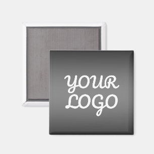 Uw Logo & Modern Eenvoudig Ombre   Donkergrijs Magneet