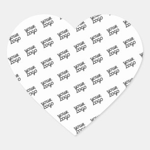 Uw Logo Modern Herhalend Patroon Hart Sticker