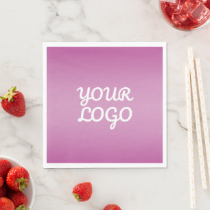 Uw Logo & Modern Sober Ombre Paars Servet
