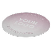 Uw Logo | Modern Stoffig Roze & Wit Ombre Snijplank (Hoek)