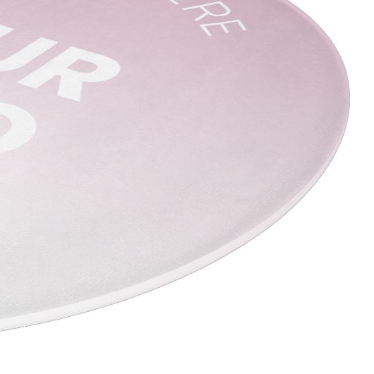 Uw Logo | Modern Stoffig Roze & Wit Ombre Snijplank (Hoek)