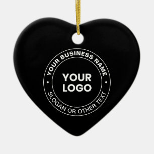 Uw Logo Moderne bewerkbare tekst & elementen Keramisch Ornament