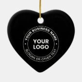 Uw Logo | Moderne bewerkbare tekst & elementen Keramisch Ornament (Achterkant)