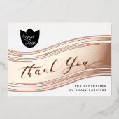 Uw Logo Moderne Dank U Kaart Echte Folie Korting (Voorkant)