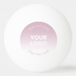 Uw Logo Moderne Stof Roze & Wit Ombre Pingpongballen