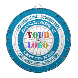Uw Logo Naam Adres Website Kleuren Dart Board Dartbord