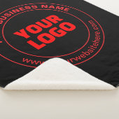 Uw Logo of Afbeelding en bewerkbare tekst, rood of Sherpa Deken (3/4)