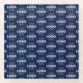 Uw Logo of Afbeelding herhalingspatroon | Marine B Glazen Onderzetter