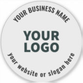 Uw Logo of Afbeelding Vet Bewerkbare tekst Transpa Sticker (Voorkant)