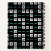 Uw logo of afbeelding | Zig Zag-patroon met 2 afbe Notitieboek (Achterkant)