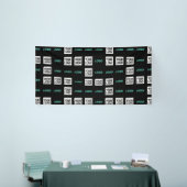 Uw logo of afbeelding | Zig Zag-patroon met 2 afbe Spandoek (Beurs)