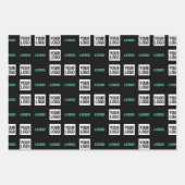 Uw Logo of Afbeelding | Zig Zag patroon met twee a Inpakpapier Vel (Voorkant 3)