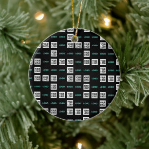 Uw Logo of Afbeelding Zig Zag patroon met twee a Keramisch Ornament