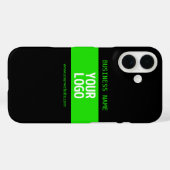 Uw Logo of Afbeelding | Zwart en helder groen Case-Mate iPhone Case (Achterkant (horizontaal))