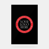 Uw logo of andere afbeelding | Zwart Rood & Wit Acryl Bord (Voorkant)