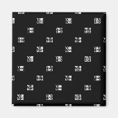 Uw Logo of een ander Afbeelding | Diagonal Stripes Magneet (Voorkant)