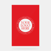 Uw Logo of een ander Afbeelding | Kerst Rood & Wit Acryl Bord (Voorkant)