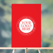 Uw Logo of een ander Afbeelding | Kerst Rood & Wit Acryl Bord (Neutraal)