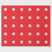 Uw Logo of een ander Afbeelding | Kerst Rood & Wit Cadeaupapier (Vlak)