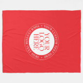 Uw Logo of een ander Afbeelding | Kerst Rood & Wit Fleece Deken (Voorkant (Horizontaal))