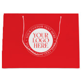 Uw Logo of een ander Afbeelding | Kerst Rood & Wit Groot Cadeauzakje (Voorkant)