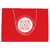 Uw Logo of een ander Afbeelding | Kerst Rood & Wit Groot Cadeauzakje (Achterkant)