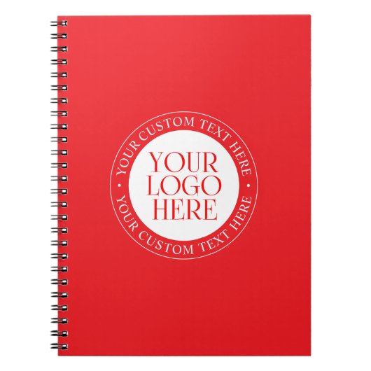 Uw Logo of een ander Afbeelding | Kerst Rood & Wit Notitieboek (Voorkant)