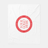 Uw Logo of een ander Afbeelding | Kerst Wit & Rood Fleece Deken (Voorkant)