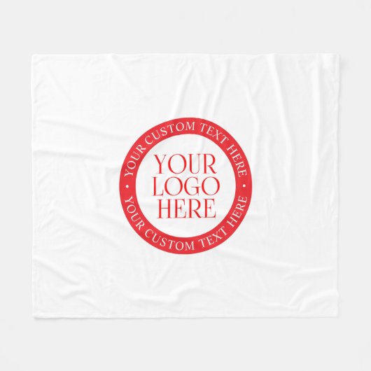 Uw Logo of een ander Afbeelding | Kerst Wit & Rood Fleece Deken (Voorkant (Horizontaal))