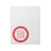 Uw Logo of een ander Afbeelding | Kerst Wit & Rood Notitieblok (Gedraaid)