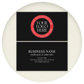 Uw Logo of een ander Afbeelding | Zwart Rood & Wit Visitekaartje