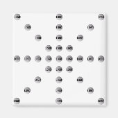 Uw Logo of een geüpload Afbeelding | sterpatroon Magneet (Voorkant)