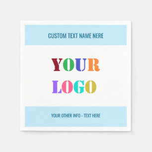 Uw Logo of foto Aangepaste tekst en kleuren servet