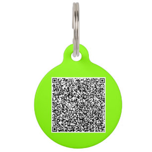 Uw Logo of Foto en QR Code Pet ID Tag Sjabloon Huisdierpenning