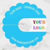 Uw Logo- of Fototekst en kleuren Label van glas (Voorkant)