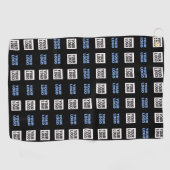 Uw Logo of geüploade Afbeelding | geometrisch patr Golfhanddoek (Horizontaal)