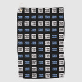 Uw Logo of geüploade Afbeelding | geometrisch patr Golfhanddoek (Voorkant)