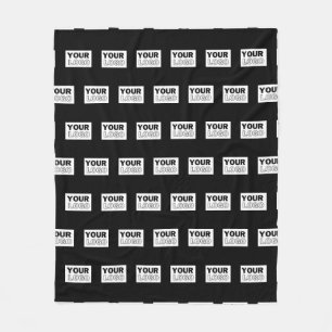 Uw Logo of ontwerp   Bewerkbare kleurenachtergrond Fleece Deken